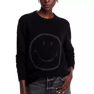 Joshua Sanders Smile Knit Outline Sweater Black S NWT